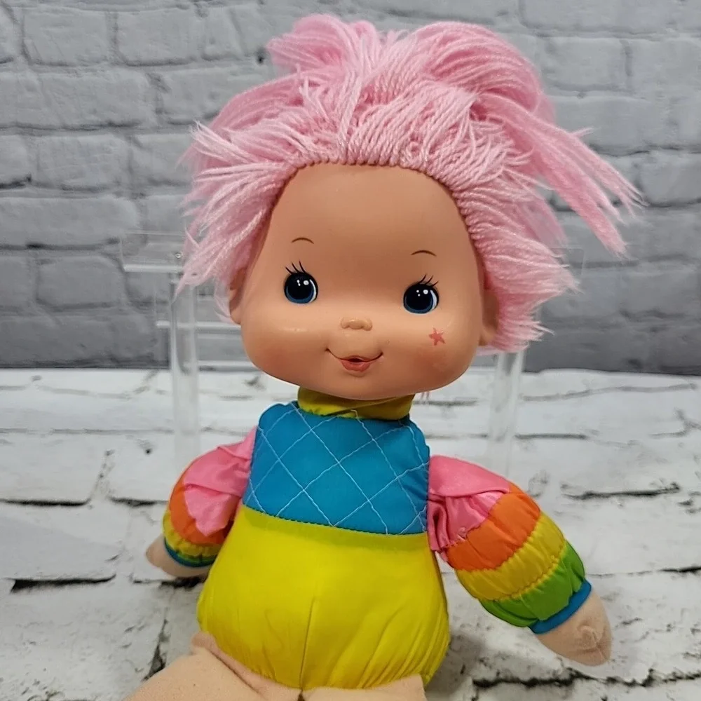 Vintage 80s Rainbow‎ Brite Tickled Pink Doll Hallmark 1983 Flaw